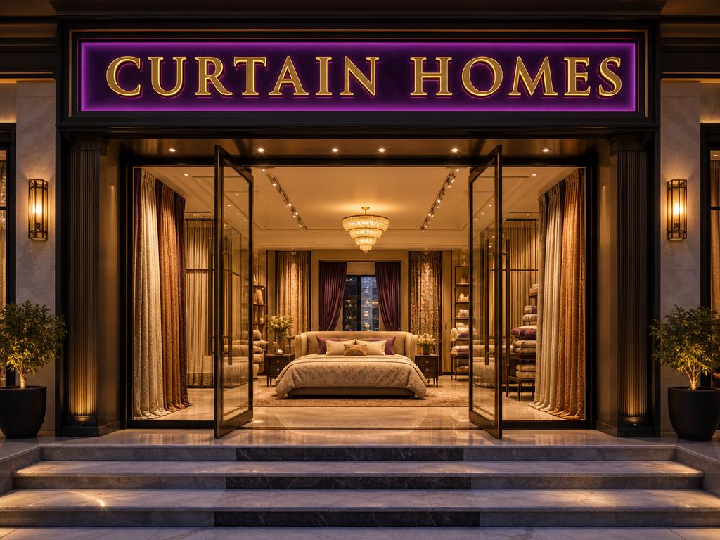 Entrance & Signage — Curtain Homes showroom, home furnishing store in Wakad Pune