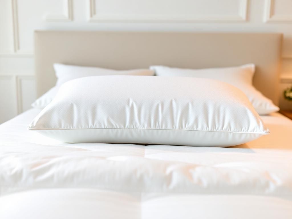 Memory foam pillow on a premium bed at Curtain Homes, pillow store in Wakad Pune