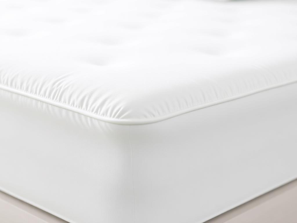 Mattress protector fitted on a premium mattress at Curtain Homes Pune